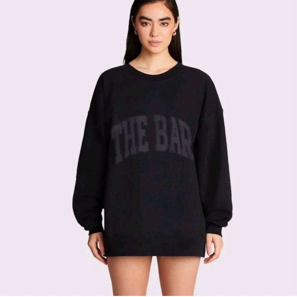 The Bar Black crew neck sweatshirt
